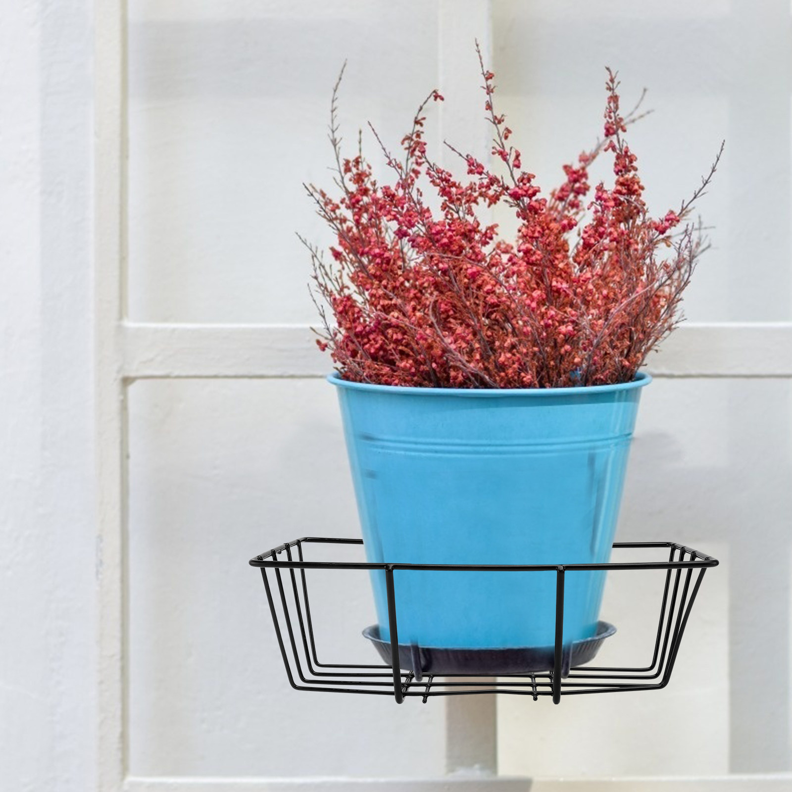 Bonsai Garden Plants - 1 Stück Rostfreier Eisen-Blumentopfhalter Dekorativer Hängepflanzenständer