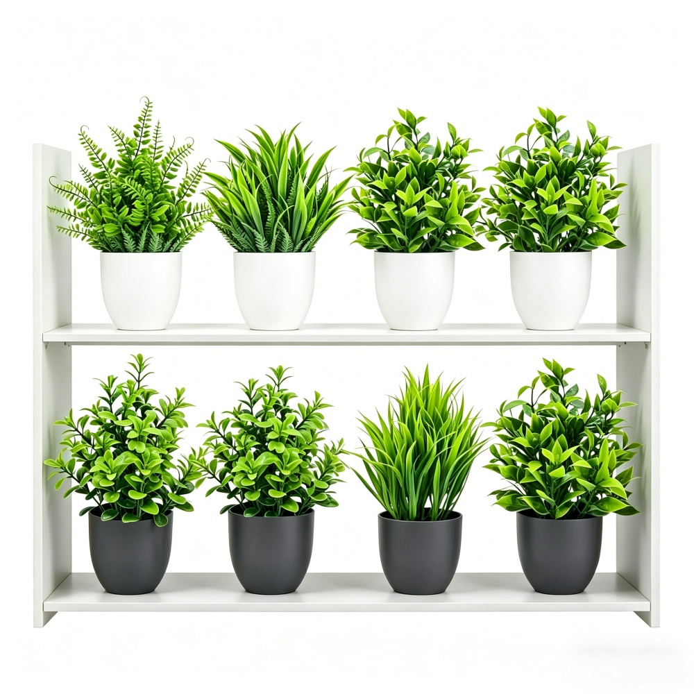 Bonsai Garden Accessories - 4-teiliges Set Mini Künstliche Pflanzen im