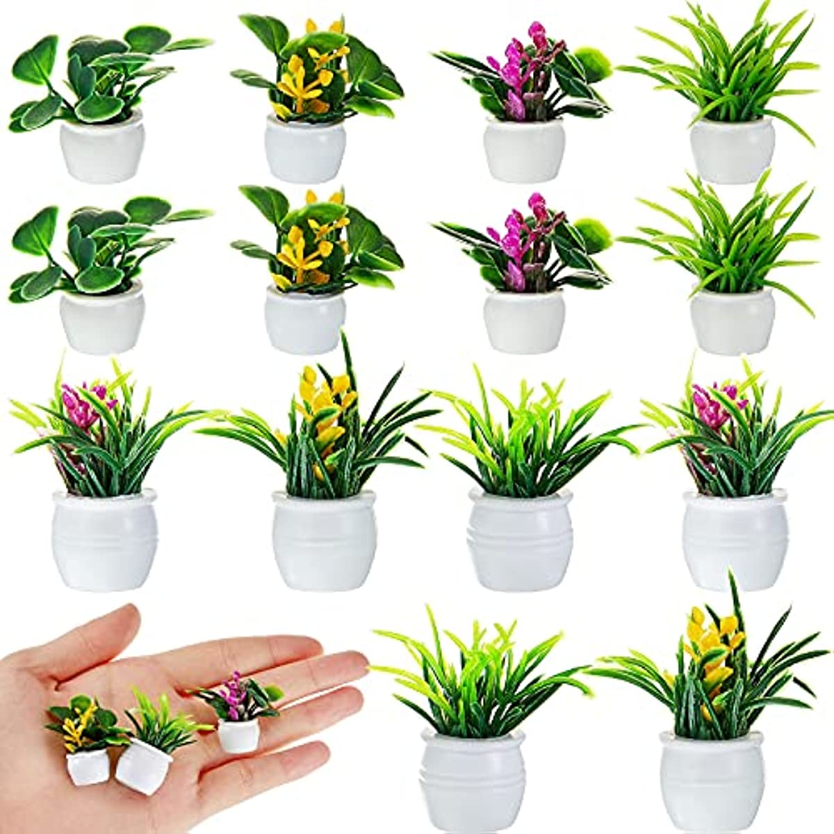 Bonsai Garden Accessories - Puppenhaus-Pflanze, Miniatur-Bonsai-Pflanze, Mini-Topfpflanze, Blumenmodell, kleines gefälschtes