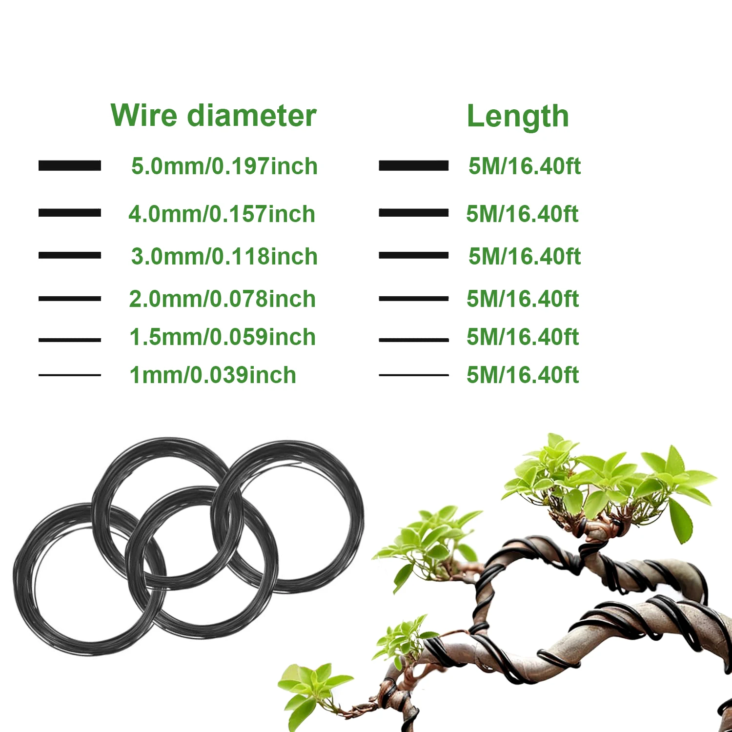 1 Stück Bonsai-Draht, eloxiert – Bonsai Garden Accessories Bewertung und Preis